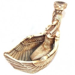 Figuras egipcias Diosa Isis barco