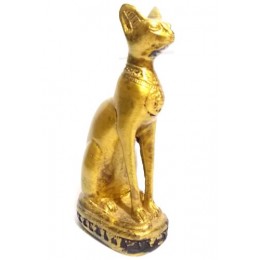 Bastet gato egipcio dorado