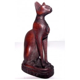 Figuras egipcias Bastet gato sagrado 12cm Marrón