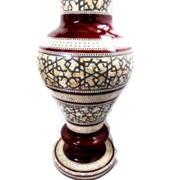 Jarrón Madera con nácar