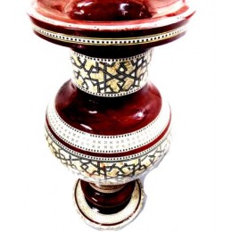 Jarrón Madera con nácar