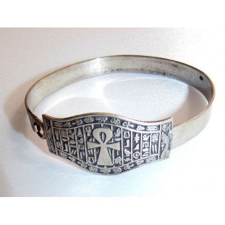 Plata egipica Pulsera llave de la vida